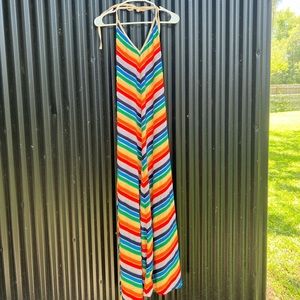 Judith March 70s vibe rainbow striped dress